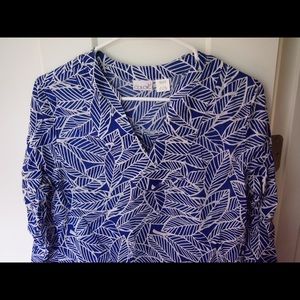 Chic Blue and White Tunic